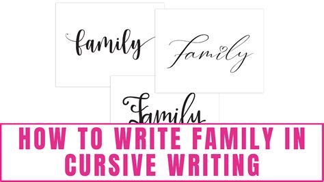 how to write family in cursive: exploring the unique characteristics of each member